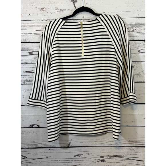Women's Chico's Striped Top Black/White Size 2(M) - Picture 4 of 6